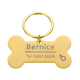 Médaille personnalisée pour chien os or