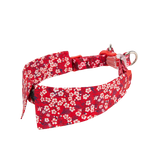 Bandana pour chien Truelove rouge avec fleurs