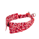 Bandana pour chien Truelove rouge avec fleurs