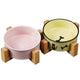 Gamelle pour chat design en céramique colorée de forme arrondie - Animal Lovers