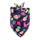 Bandana fluo chien flamant rose fluo