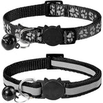 Collier pour chat avec clochette anti-étranglement noir