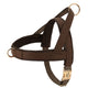 Harnais en cuir pour chien marron