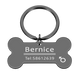 Médaille personnalisée pour chien os noir