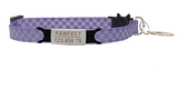 Collier pour chat avec nom violet argent