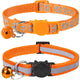 Collier pour chat avec clochette anti-étranglement orange