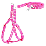 Harnais pour Jack Russel rose à pois