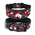 Collier pour American Bully rouge camouflage