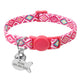 Collier pour chat avec médaille anti-étranglement rose et bleu