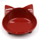 Mangeoire pour chat rouge bordeau