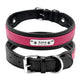 Collier rembourré pour chien personnalisable rose