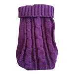 Pull pour chien au tricot violet