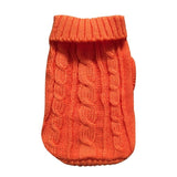 Pull pour chien au tricot orange