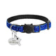Collier anti-étranglement pour chat personnalisé bleu brillant