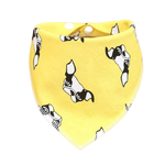 Foulard jaune pour chien sur fond blanc