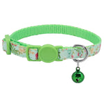 Collier pour chat avec médaille anti-étranglement vert