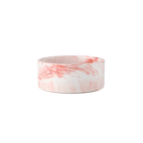 Gamelle chat design double en céramique avec bordure dorée rose simple