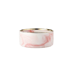 Gamelle chat design double en céramique avec bordure dorée rose dorée