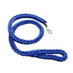 Laisse tressée pour chien bleu