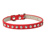 Collier en strass pour chat rouge