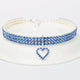 Collier pour chat avec diamants bleu