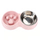 Gamelle interactive pour chat rose